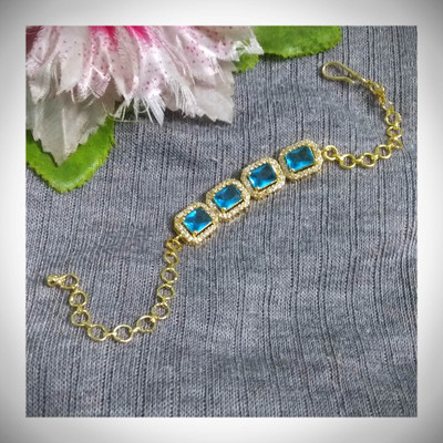 ANU'S COLLECTION Alloy Cubic Zirconia Gold-plated Bracelet