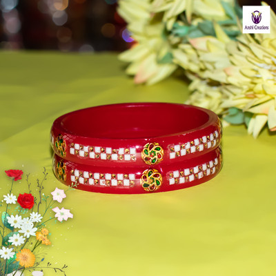 Anshi Creations Plastic Gold-plated Bangle Set(Pack of 2)
