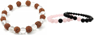 Malas Collection Wood, Crystal, Glass Bracelet Set(Pack of 2)