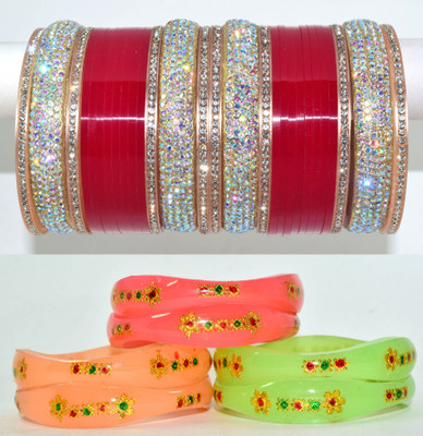 Handloom Creations Plastic Crystal Chudas(Pack of 36)