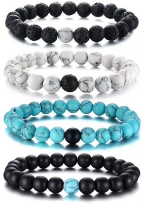 Aanya Jewels Stone Agate, Crystal, Turquoise Bracelet(Pack of 4)