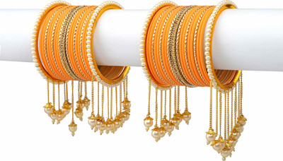 Rijoli Metal Zircon Gold-plated Bangle Set(Pack of 42)