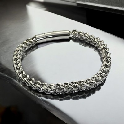 ADF Stainless Steel Silver Bracelet