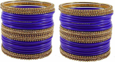 DURGANSH Glass Zircon Bangle Set(Pack of 48)