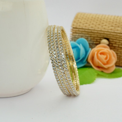 Panini Jewels Alloy Gold-plated Bangle Set(Pack of 4)