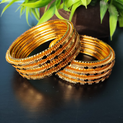Kimmy Collection Alloy Bangle Set(Pack of 8)