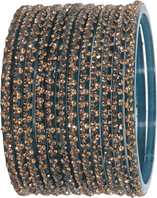 LAVAZZA Glass Zircon Bangle Set(Pack of 12)