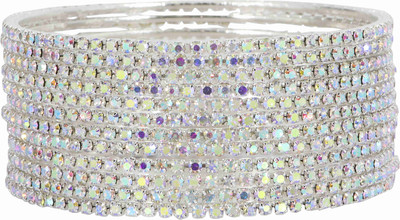 ZULKA Metal Agate Bangle Set(Pack of 12)