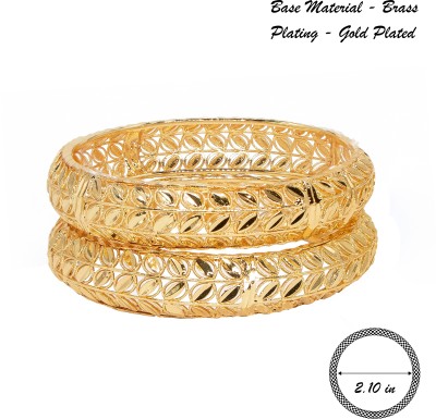 Manikya Brass Gold-plated Bangle(Pack of 2)