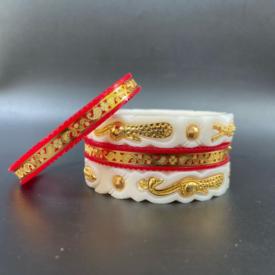 PTSlife Plastic Gold-plated Shakha Pola(Pack of 4)