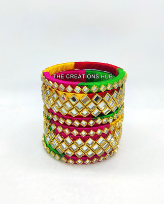 THECREATIONSHUB Plastic Bangle Set(Pack of 6)