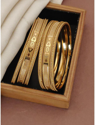 VFA Alloy Gold-plated Bangle Set(Pack of 2)