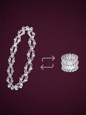 RKB SALES Alloy Cubic Zirconia Silver Bracelet