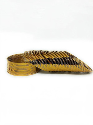 NAVMAV Metal Gold-plated Bangle Set(Pack of 24)