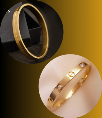 Prasansha Enterprises Brass Gold-plated Bangle Set(Pack of 2)