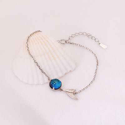 GIVA Sterling Silver Zircon Rhodium Bracelet