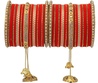 ZINEKA Metal Beads, Zircon Gold-plated Bangle Set(Pack of 50)
