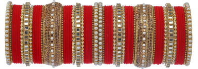 RENOY Metal Crystal Bangle Set(Pack of 58)
