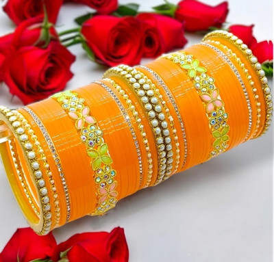Ha Meem Plastic, Alloy Bangle Set(Pack of 10)
