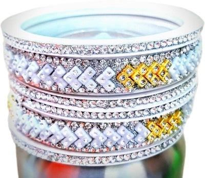 ATYA Plastic Crystal Bangle Set(Pack of 6)
