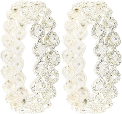 NMII Metal Diamond Bangle Set(Pack of 4)