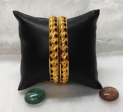 RoyalGold Alloy Gold-plated Bangle(Pack of 2)