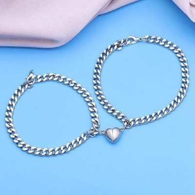 TVI Alloy Silver Bracelet(Pack of 2)