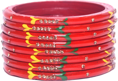 Anshi Creations Lac Bangle Set(Pack of 8)