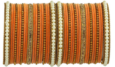 GLIKA Metal Zircon Gold-plated Bangle Set(Pack of 38)