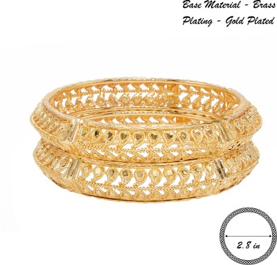 Manikya Brass Gold-plated Bangle(Pack of 2)