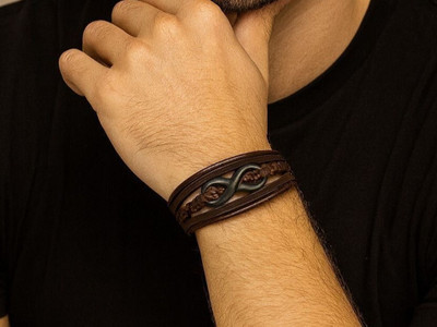 University Trendz Leather Bracelet
