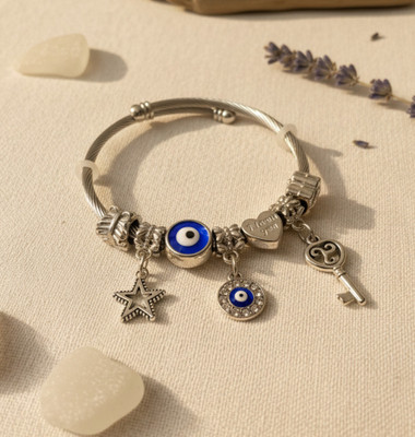 Statement Royale Stainless Steel Charm Bracelet