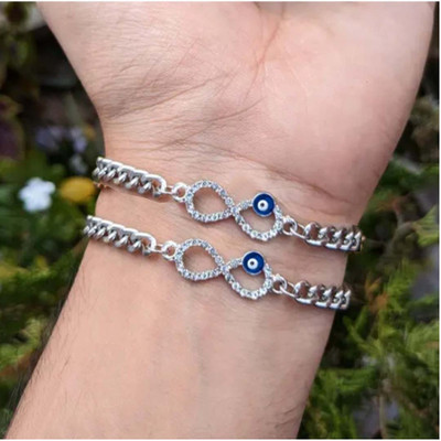 RV YUWON Alloy Cubic Zirconia Bracelet Set(Pack of 2)