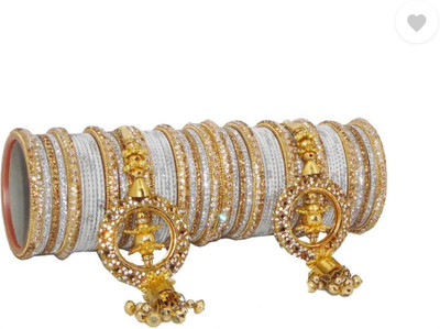 ELITEBAZAAR Metal Silver Bangle Set(Pack of 58)