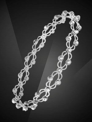 RKB SALES Alloy Cubic Zirconia Silver Bracelet