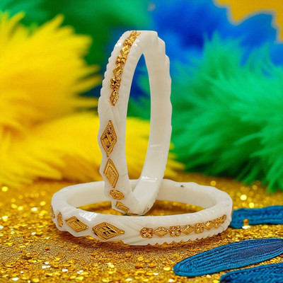 SUNISKA Plastic Gold-plated Shakha Pola(Pack of 2)