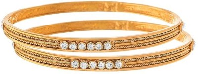 TAP Fashion Copper Gold-plated Bangle Set(Pack of 2)
