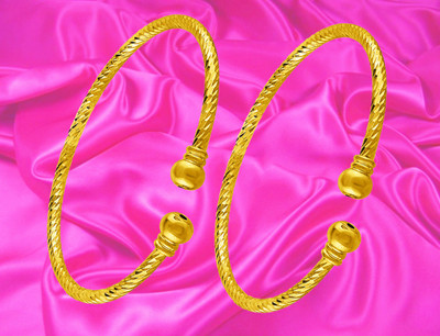 FFC-FASHION FOR CHOICE Copper Gold-plated Bangle Set(Pack of 2)