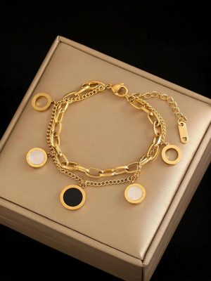 ISAMORA Stainless Steel Diamond Copper Bracelet