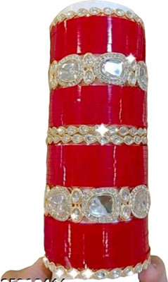 UBS Alloy Beads, Cubic Zirconia, Zircon Gold-plated Chudas(Pack of 30)