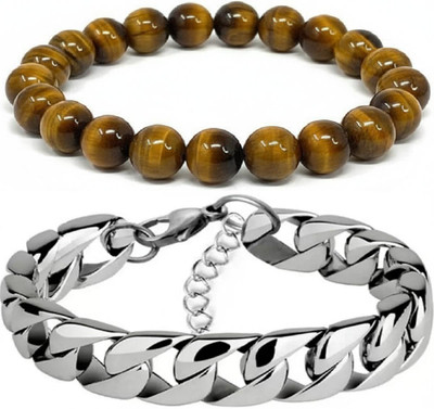 IKONKARR Stone, Stainless Steel Bracelet(Pack of 2)