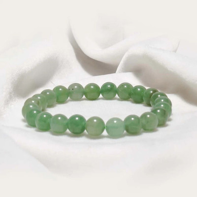 BHAGYA G Green Aventurine, Crystal, Green Jade Agate Bracelet