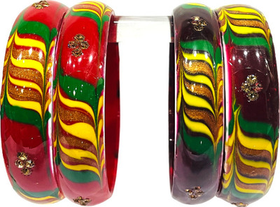 Rudra Glass Bangle(Pack of 4)