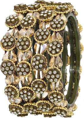 ZULKA Glass Bangle Set(Pack of 4)