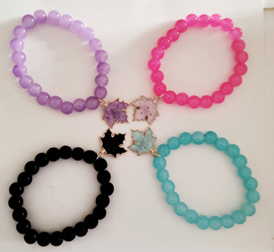 SBSONSCREATION Alloy Beads Bracelet Set(Pack of 4)