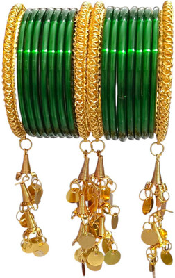 Shopnest The E Commerce Glass Bangle Set(Pack of 18)