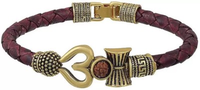 Animated Rudraksha, Leather Bracelet