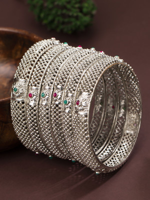 Sukkhi Alloy Rhodium Bangle Set