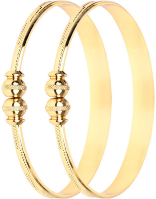 Unity Bond Brass Gold-plated Bangle Set(Pack of 2)