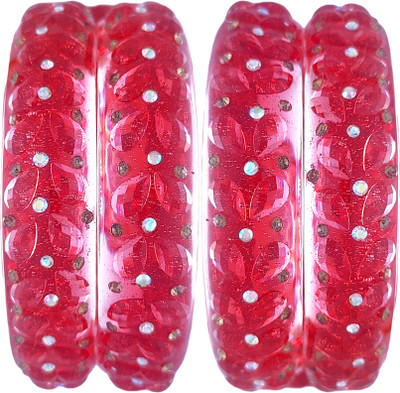 PG Traders Glass Bangle(Pack of 2)
